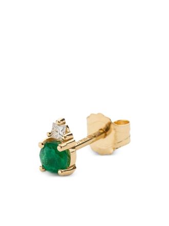 WHITEbIRD 18K yellow gold Aurore emerald and diamond earring