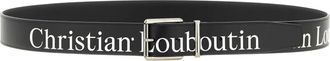 Christian Louboutin The Maxi Belt - Heren - Riemen - Zwart - 90 CM - Leer - Accessoires