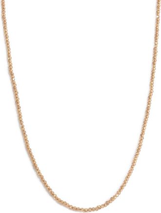 Jewelmak 14K Brown Zircon Necklace