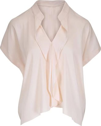 Zero + Maria Cornejo Blusa con ruches - Toni neutri