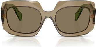 Prada 55mm Square Sunglasses in Terra /Light Brown at Nordstrom