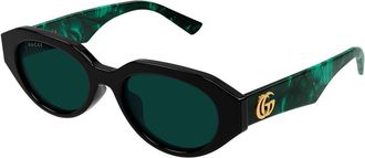 Gucci GG2206SA Asian Fit 003 Womens Sunglasses Black Size 53 - Free RX Lenses - Free RX Lenses