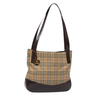 Burberry Pre-owned Shoulder Bags, female, Beige, Size: ONE SIZE Pre-owned Tote Bag