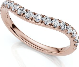 Pompeii3 30Ct Curved Diamond Wedding Anniversary Ring 14k Gold or Platinum Lab Grown