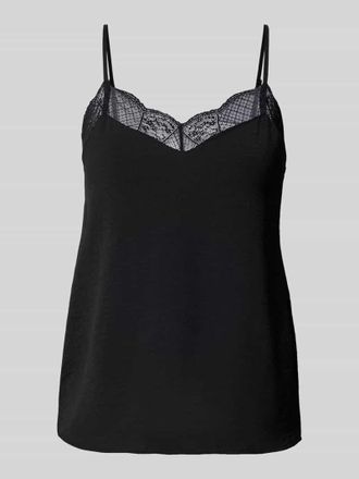 Pieces Relaxed Fit Blusentop mit Spitzenbesatz Modell TIFFANY in Black, Gr&ouml;&szlig;e XL