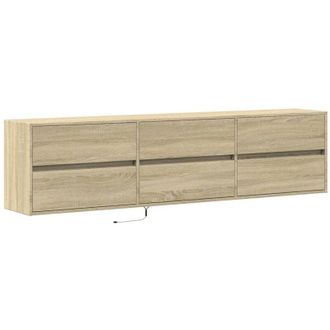 vidaXL Vidaxl - Mueble De Tv De Pared Con Led Roble Sonoma 180x31x45 Cm