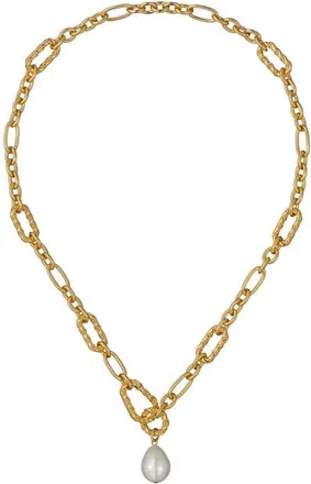 Ted Baker Timora Twisted Faux Pearl Pendant Necklace in Gold Tone Pearl at Nordstrom