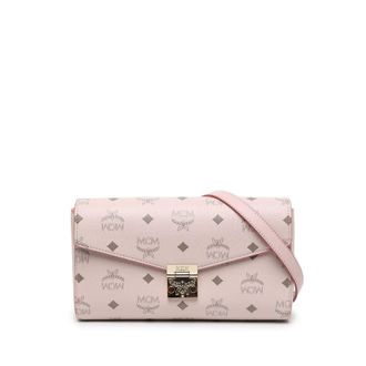 MCM Pre-owned MCM Visetos Coated Canvas Millie Flap Crossbody Ladies M9JM4M9O374N0QSE