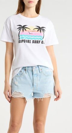 Rip Curl Malibu Relaxed Graphic T-Shirt in Optical White at Nordstrom, Size Xx-Small
