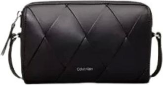 Calvin Klein Tassen, Dames, Zwart, ONE Size, Woven Camera Bag