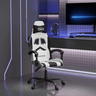 vidaXL Sedia da Gaming Bianco e Nero in Similpelle vidaXL