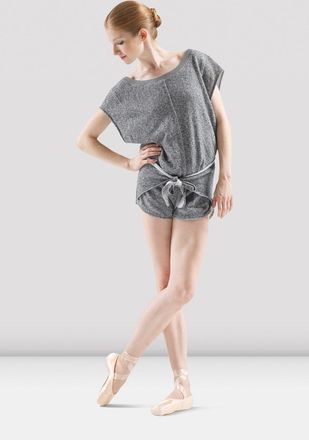 Bloch BLOCH Ladies Wrap Terry Jumpsuit, Charcoal