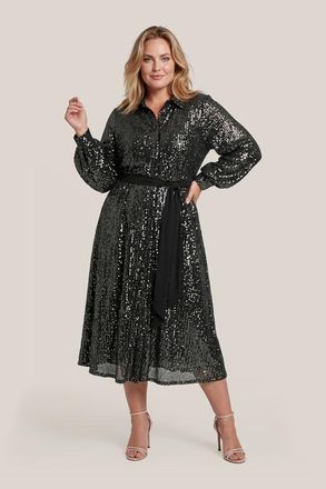 Mart Visser Kelly Jurk Donker Metallic Maxi