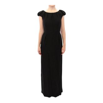 Dolce & Gabbana Silk Shortsleeved Gown - female - Dolce & Gabbana - Gowns - Black - S - Dresses