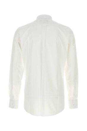 Dolce & Gabbana Mens White Poplin Shirt Exterior: Cotton Camicie