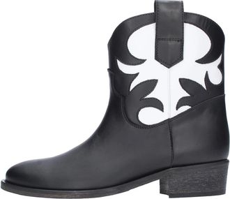 Via Roma 15 Texaanse Enkellaarsjes - Dames - Cowboylaarzen - Zwart - 36 EU - Leer - Schoenen