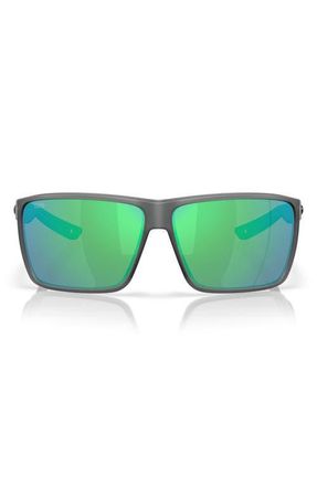 Costa Rincon II 64mm Sunglasses in Smoke Crystal /Green 580G at Nordstrom