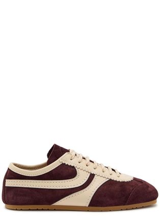 Dries Van Noten Dustin Panelled Suede Sneakers - Purple - 38 (IT38/ UK5)