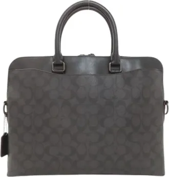 Coach Pre-owned Handbags, male, Black, Size: ONE SIZE Pre-owned Signature Briefcase