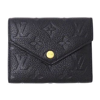 Louis Vuitton Monogram Noir Monogram Empreinte Wallet (Tri-Fold) (Pre-Owned)