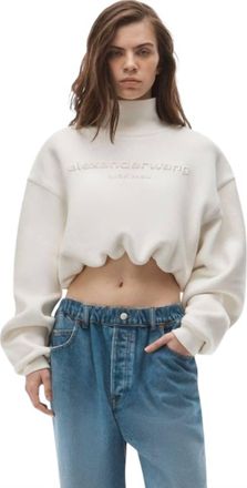 Alexander Wang Signature Logo Sweatshirt In White