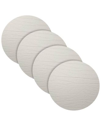 Fortessa Set Of 4 Strata Round Leather Placemats