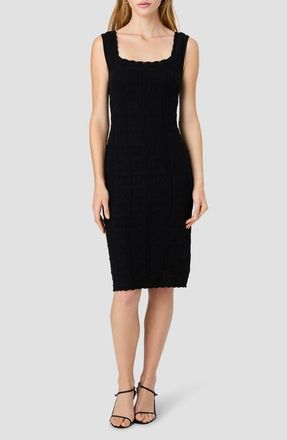 French Connection Nellis Stitch Sleeveless Body-Con Dress in Black at Nordstrom, Size X-Large