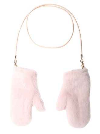 Max Mara Ombrato-F&auml;ustlinge aus Kamel und rosa Seide