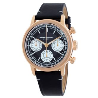 Raymond Weil Pre-owned Raymond Weil Millesime Chronograph Automatic Black Dial Mens Watch 7765-PC5-20631