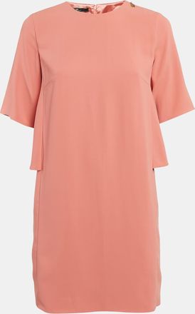 Elisabetta Franchi Peachy Pink Crepe Mini Dress