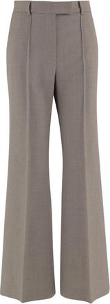 Ql2 Quelledue Ottavia 185 Wijde Broek - Dames - Wijde Broeken - Beige - 2XS - Wol - Broeken
