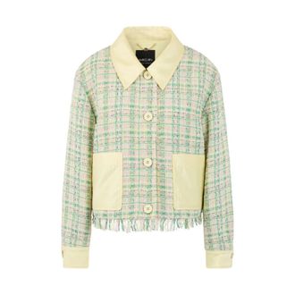 Marc Cain Jas met contrasterende kleurdetails - Dames - Jassen - Veelkleurig - Maat: M Wol