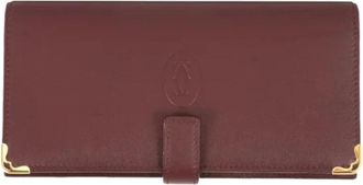 Cartier Pre-owned L3001760 Lange portemonnee (bi-fold) - unisex - Vintage Accessoires - Rood - ONE Size - Leer - Vintage