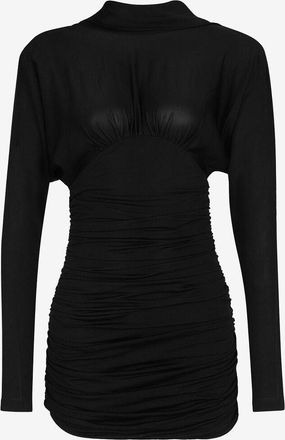 Saint Laurent Minikleid aus Jersey mit Wasserfallrücken