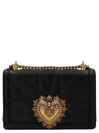 Dolce & Gabbana Black Devotion Shoulder Bag