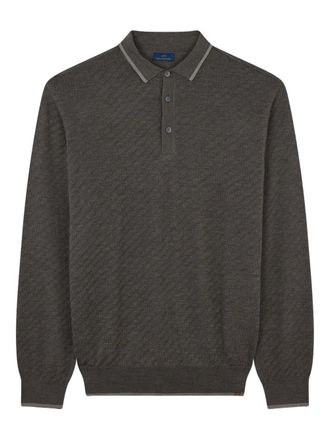 Paul & Shark patterned polo shirt - men - Virgin Wool - M - Brown