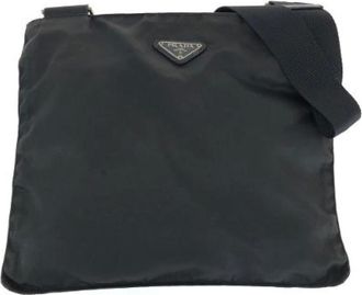 Prada Pre-owned Cross Body Bags, female, Black, Size: ONE SIZE Pre-owned Nylon prada-bags