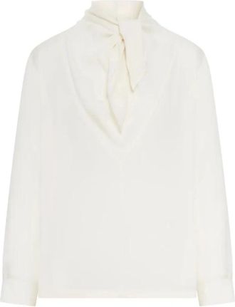 Max Mara Mxmbadia Zijden Charmeuse Blouse - Dames - Blouses - Wit - S - Overhemden