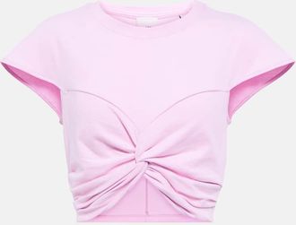 Isabel Marant Zineae cotton jersey crop top