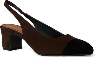 Aquatalia Tiphaine Slingback Pump in Espresso/black Suede at Nordstrom, Size 11