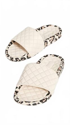 Athletic Propulsion Labs Womens Lusso Slide Sandal In Parchment/leopard