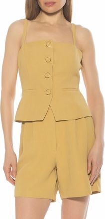 Alexia Admor Amandine Vest Top in Yellow at Nordstrom Rack, Size 12