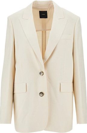 Pinko Panama fabric single-breasted jacket Woman 38