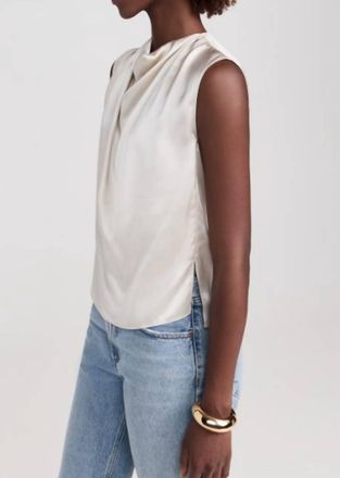 Amanda Uprichard Freya Sleeveless Top In Chalk