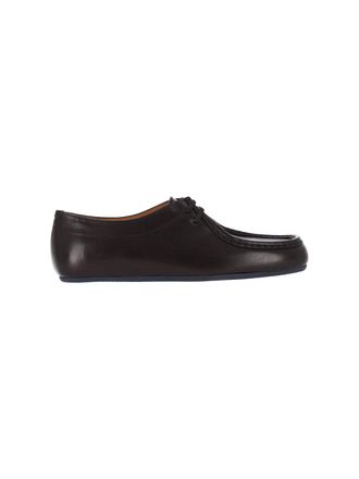 Jil Sander Brown Hood Calfskin Flat Shoes