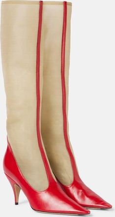 The Row Stivali in pelle e mesh