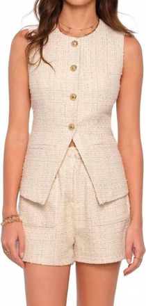 Heartloom Emerson Tweed Vest In Beige