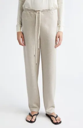 Nellie Partow Mott Linen Blend Drawstring Pants in Oat at Nordstrom, Size X-Small