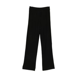 Max Mara Ozono Tailored Trousers - female - Max Mara - Straight Trousers - Black - M - Trousers