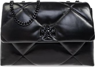 Tory Burch Schoudertas met poedercoating - Dames - Schoudertassen - Zwart - ONE Size - Leer - Tassen
